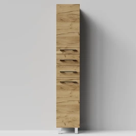 Пенал Мальта 35 напольный, Дуб Тортуга ПВХ 2357-43, левый, бельевая корзина