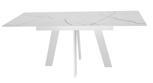 Стол DikLine SKM110 Керамика Белый мрамор/опоры белые