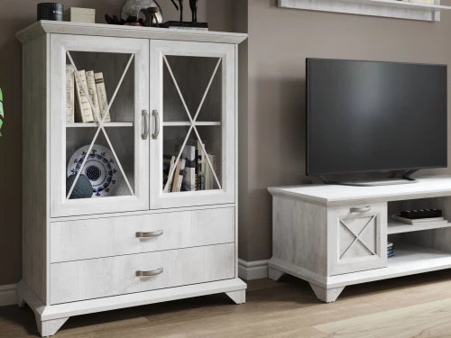 Гостиная «Лорена», Бетон Паин белый