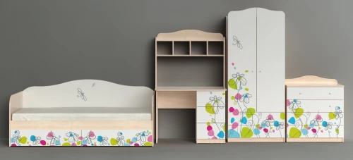 Стол письменный "Цветы", Белый шёлк