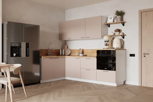 Готовая кухня КГ Угловой 1500х2400 (без пм) Эмаль, Крем  Арника РМ