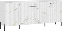 Комод Оливия (металл), Белый, Мрамор золото