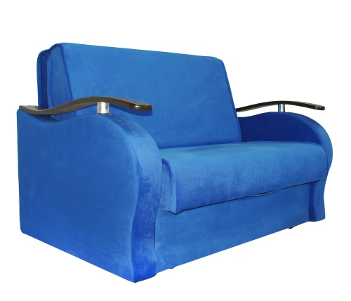 Диван аккордеон Алекс велюр синий 120