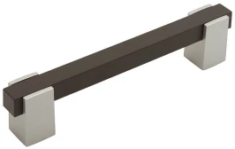 Ручка скоба мебельная С-21 Дуб венге (36)/Металлик 163*19*32