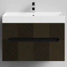 Тумба Элато 85 подвесной, Дуб цвет 14 Vodok с раковиной в комплекте Тумба Элато 85 подвесной, Дуб цвет 14 Vodok с раковиной в комплекте