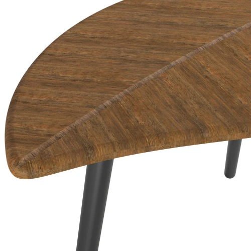 Стол журнальный Берли (12 мм) дуб американский/чёрный