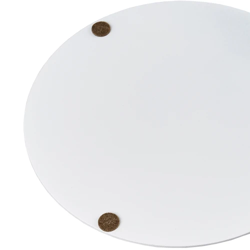 Стол приставной круглый МеталлАрт М015 белый мрамор/белый