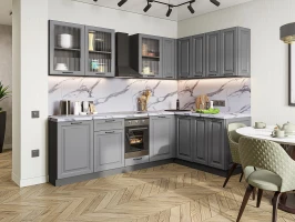 Угловая модульная кухня Ницца Royal-02 Magnum Graphite 2140*2550/1600*600