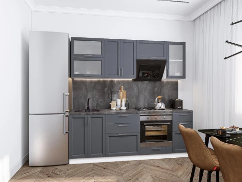 Кухонный гарнитур Сканди-02 Graphite Softwood