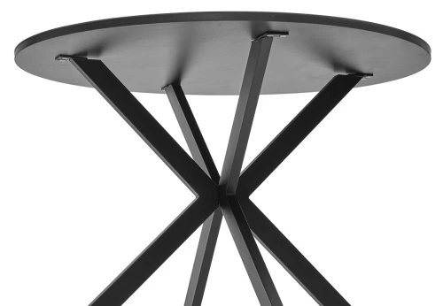 Стол ВЕГА D100 Черный, стекло/ черный каркас М-City