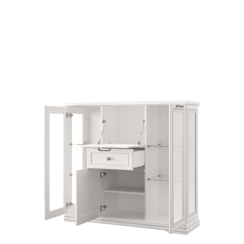 SEVILLA, Шкаф с витриной 2V2D1S. Цвет БЕЛЫЙ