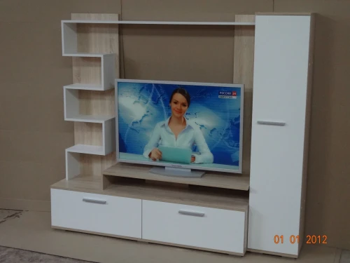 Тумба ТВ-1 дуб сонома/белый