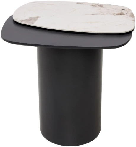 Стол кофейный ARVID PANDORA  керамика на стекле/ окрашенный МДФ / темно-серый МДФ каркас ®DISAUR