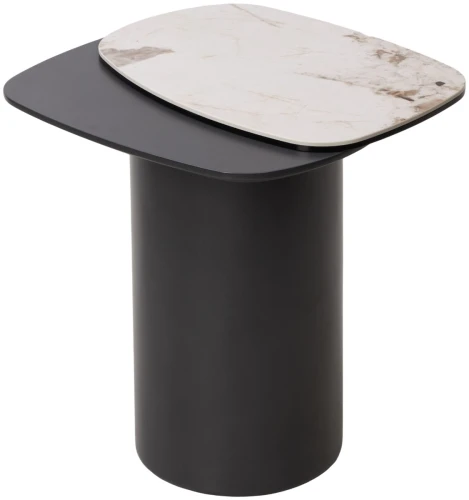 Стол кофейный ARVID PANDORA  керамика на стекле/ окрашенный МДФ / темно-серый МДФ каркас ®DISAUR