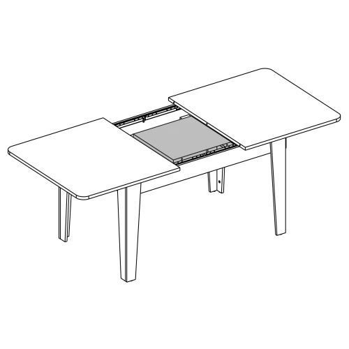 Стол раздвижной В, OLIVIA, цвет вудлайн кремовый