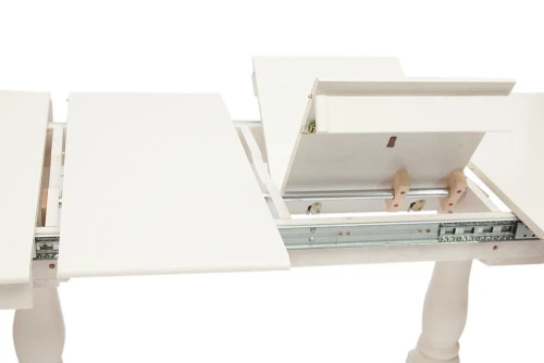 Стол раскладной Siena ( SA-T6EX2L ) дерево гевея/мдф, 150+35+35х80х75см, ivory white (слоновая кость 2-5)