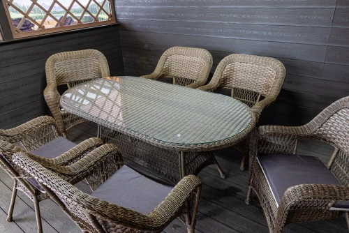 Обеденная группа Мэдисон с овальным столом и 6 кресел с подушками на сидение