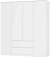 Шкаф для одежды и белья Симпл ШК-13, белый