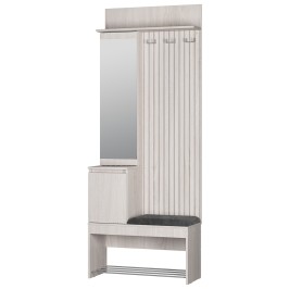 Прихожая Лама ПР-07, Ясень белый, Графит