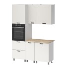 Готовая кухня МК Аленушка 1,6м ПД Лаванда Молочный,скоба черный,сонома