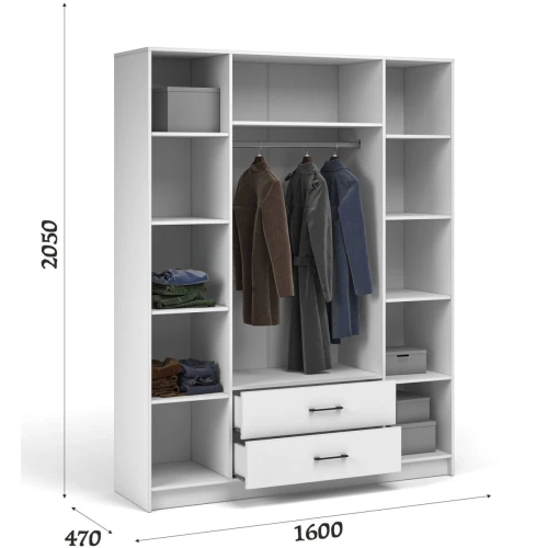 Шкаф «Чикаго» 4д2ящ, белый