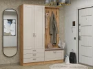 Готовая прихожая Стиль-03 Cream Silk Дуб Вотан лофт Готовая прихожая Стиль-03 Cream Silk Дуб Вотан лофт