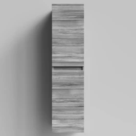 Пенал Бест 35 (2 двери) подвесной, Лиственница структурная контрастно-серая ПВХ 64202, правый