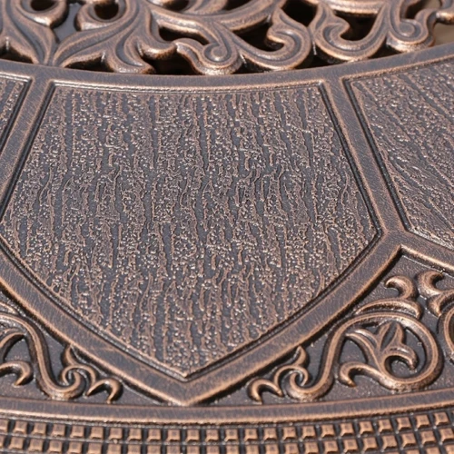 Стол из литого алюминия САНДАЛОВОЕ ДЕРЕВО «SANDALWOOD» D118