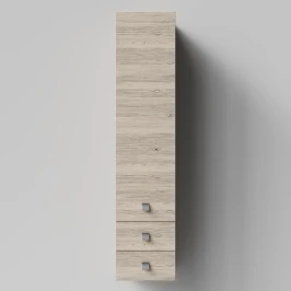 Пенал Квадро 35 подвесной, Дубослив ореховый светлый ПВХ 3445, левый