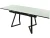 Стол «Римини» стекло белое, каркас черный