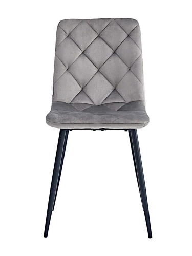 DC210 Стул мягкий, АНТРАЦИТ#G62-15 велюр, каркас металл черный КРУГЛЫЙ