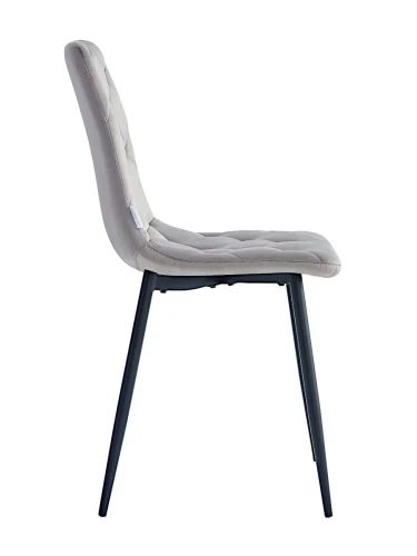 DC210 Стул мягкий, АНТРАЦИТ#G62-15 велюр, каркас металл черный КРУГЛЫЙ