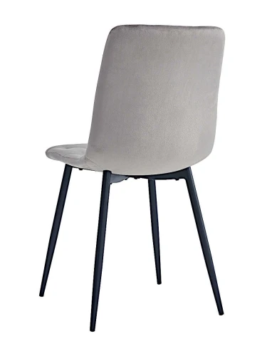 DC210 Стул мягкий, АНТРАЦИТ#G62-15 велюр, каркас металл черный КРУГЛЫЙ