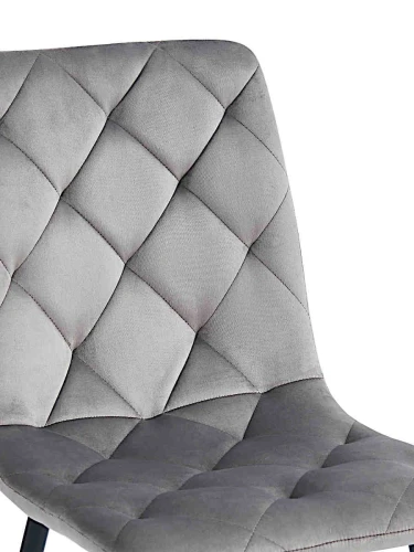 DC210 Стул мягкий, АНТРАЦИТ#G62-15 велюр, каркас металл черный КРУГЛЫЙ