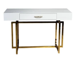 Стол-консоль Гарда-1 P-MJ-003, 120х40х76 см, белый/золото