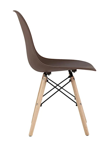 GH801/DC111 Стул пластиковый, ШОКОЛАД#8006, каркас бук