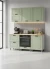 Готовая кухня МК Аленушка 1,8м Астра Фисташка,скоба черный,сонома