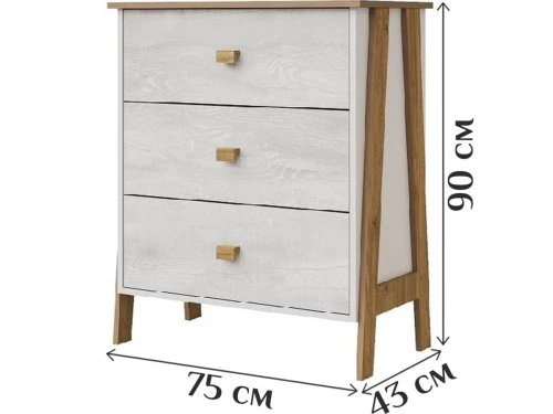 Спальня «Скандинавия», Бетон пайн светлый/ дуб наварра