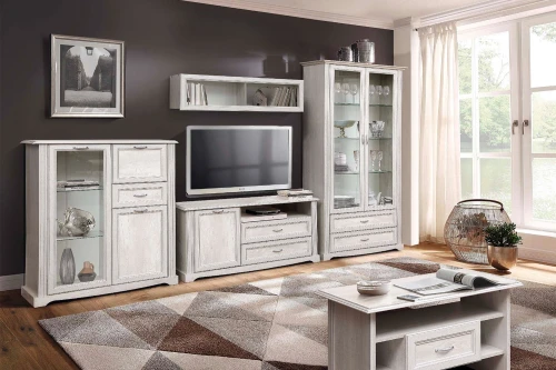 Шкаф комбинированный Сохо 32.05, Бетон пайн белый