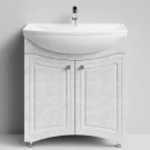 Тумба Адам 75 напольный, Белый камень ПВХ 57805 Vodok с раковиной в комплекте