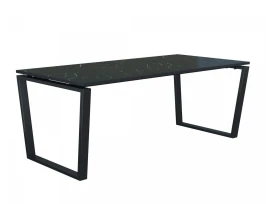 Стол компьютерный Юта 55.09-01 Мрамор черный/Черный