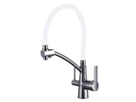 Смеситель для кухни 440/221 2Р Белый сатин