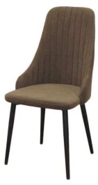 Стул К / черный/велюр светло-коричневый