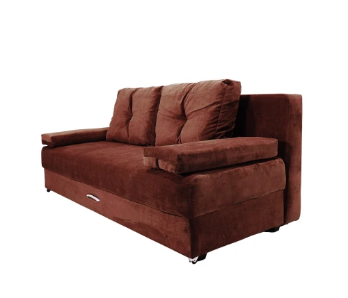 Диван-еврокнижка Амстердам мини люкс коричневый