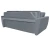 Диван еврокнижка Амстердам 160 ЛЮКС 12 ВЕЛЮР СЕРЫЙ НПБ