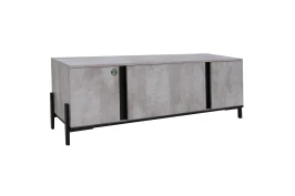 Тумба ТВ НЕКСТ - 1 Цемент светлый, Черный