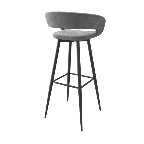 Стул барный Барни Р 900, Черный/GREY LUX b22