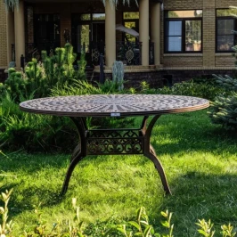Обеденный стол WILHELM 150 из литого алюминия