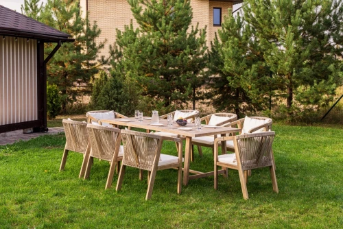 Обеденный комплект MICHELLE на 8 персон из натуральной акации