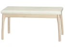 Скамья для прихожей мягкая, экокожа крем, каркас лак